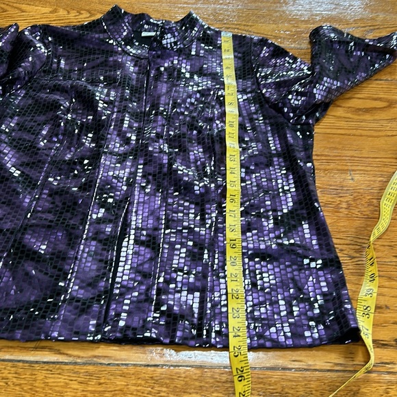Kim Rogers purple and black sequin jacket. Excellent condition. Size 1X - Picture 10 of 14
